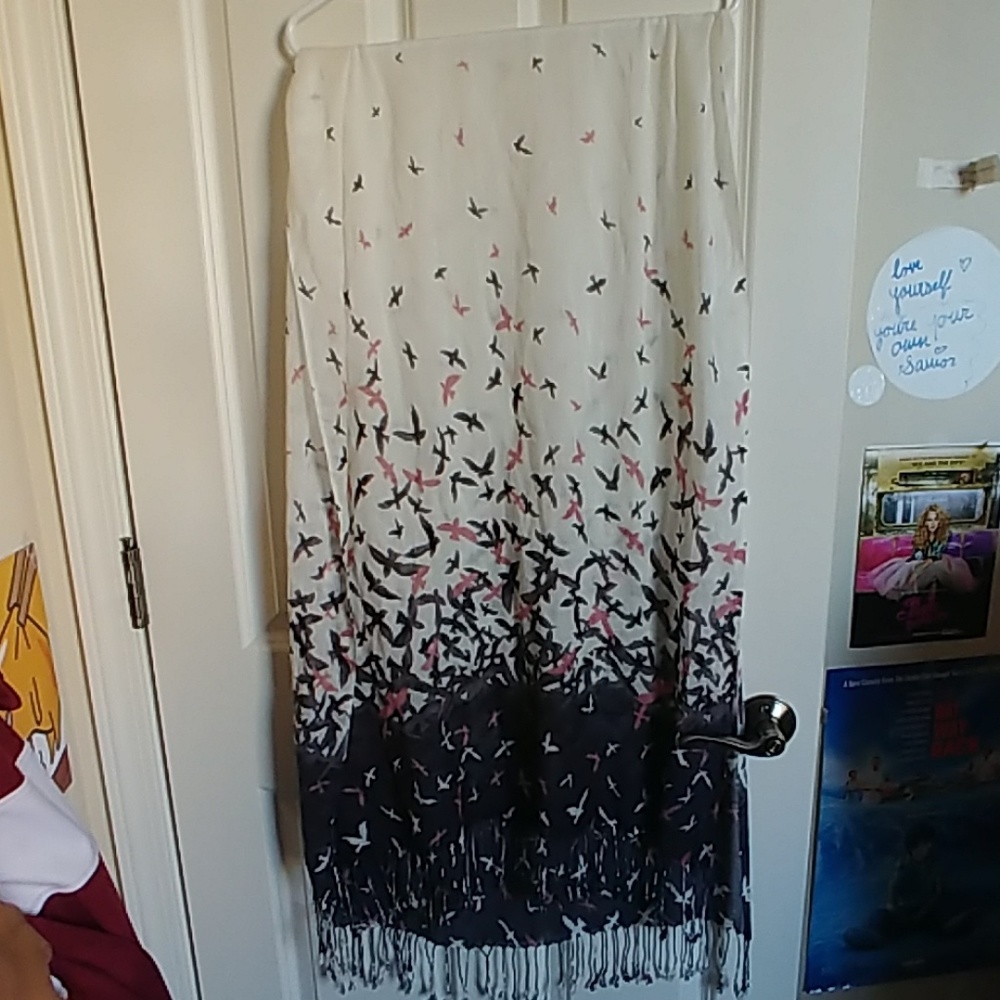 Bird patterned scarf